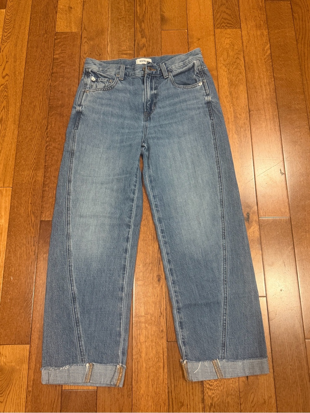 Pistola Kacey Mid Rise Boyfriend Denim Jeans - Berkeley (Size 24)
